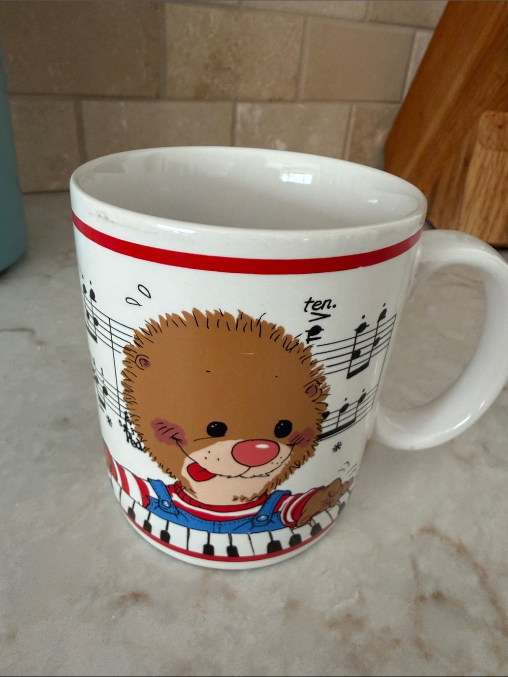 Vintage Suzy’s Zoo Ollie Marmot at the Keyboard 1993 Ceramic Mug